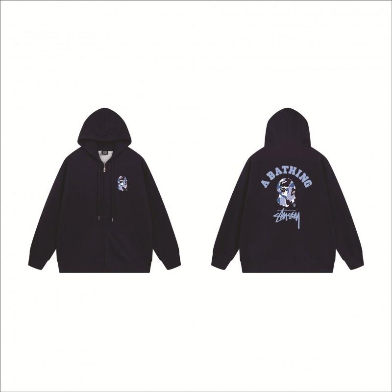 Stu Print Kapuzenpullover Langarm Herren Damen Winter Freizeit Übergroß Pullover