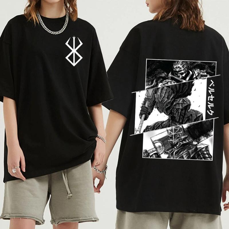 Men Women T-Shirt Anime Guts Griffith Cotton T Shirt Harajuku Funny Berserk T-Shirt Printed Clothes Hip Hop Tops Tees Summer Tops LOTA