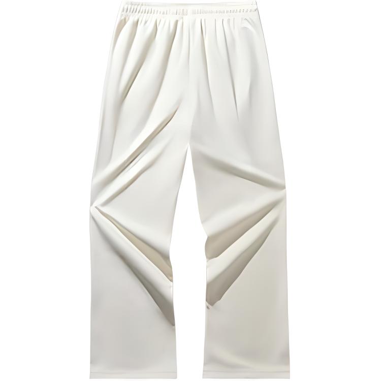 Anta X Inner Child Collaboration Life Series Loose Warm Fleece Casual Knitted Sports Pants Women Bottoms Vanilla Cream 962448305-1