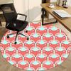 1pc Fox Pattern Chair Carpet for Office Non Slip, Machine Washable Rug for Office, Room Holiday Decor for Christmas, Birthday Polyester