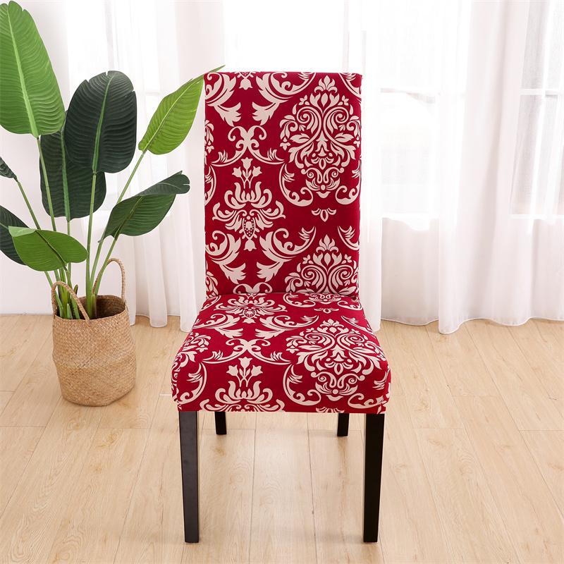 Printed Stretch Dinning Chair Cover Elastic Seat Chair Covers Office Chair Slipcovers Restaurant Banquet El Home Decoration