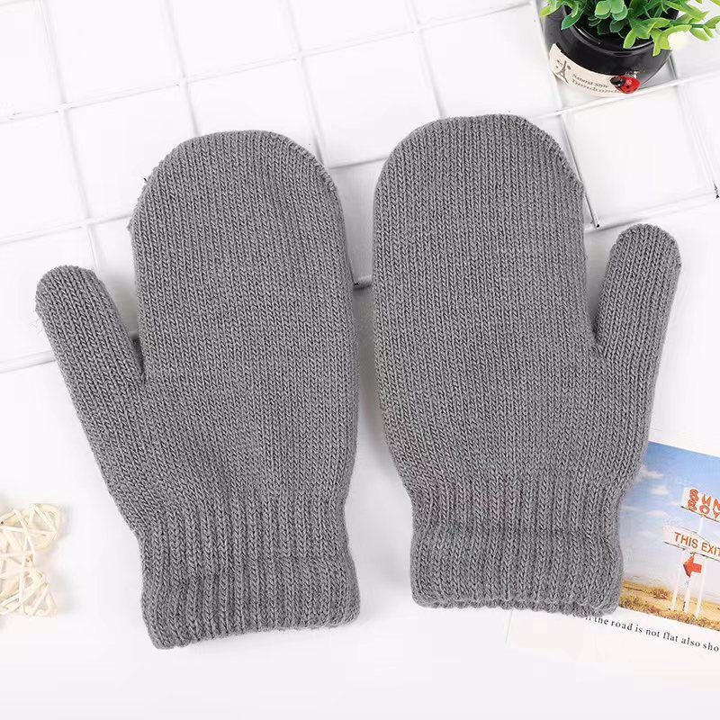 Dicke Strickhandschuhe aus Plüsch für Damen für Herbst und Winter – warme, süße, doppellagige Handschuhe