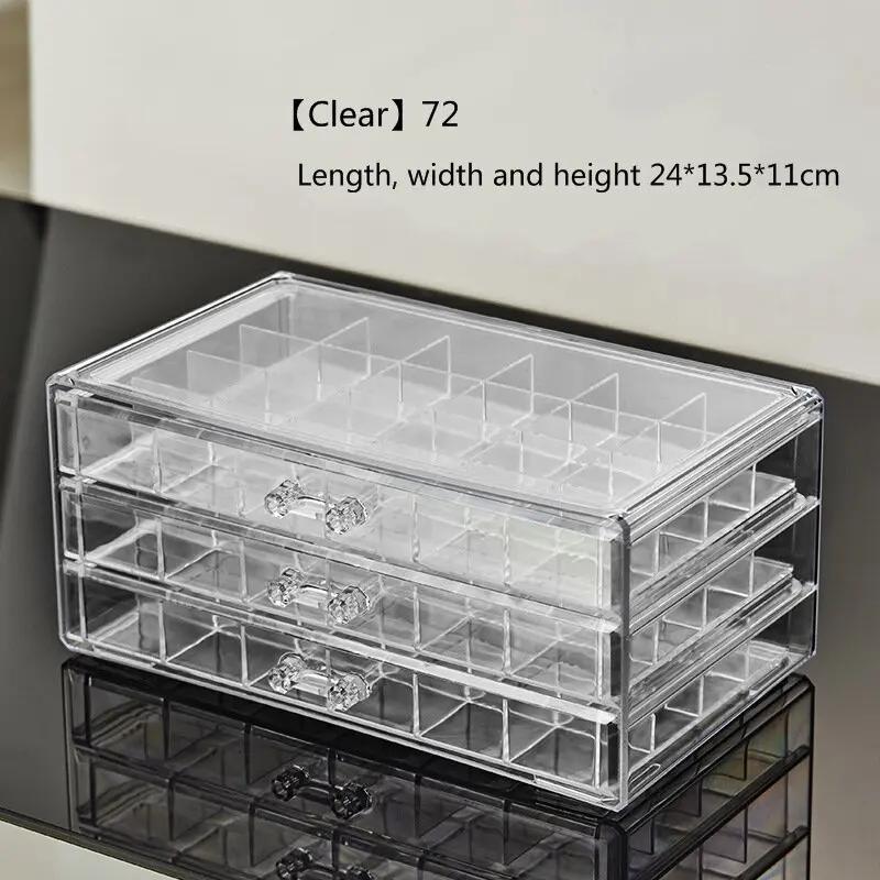 Lådstil Transparent Smyckeskrin Stor Kapacitet Ring Örhänge Halsband Akryl Smyckessorteringslåda Smyckeskrin Organizer