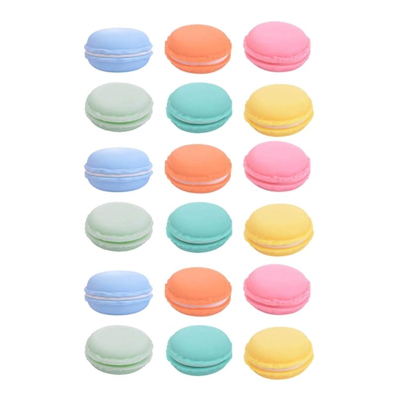 

18 Pieces Compact Macaron Jewelry Holder Storage Box Macaron Jewelry Box Plastic Material Great for Travel and Home Use 1