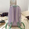 Contrast Color Backpack Women's College Style Lightweight Backpack Cartoon Student Schoolbag