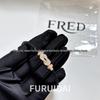 Fei Jia Horseshoe & Eight-Character Buckle Diamond Nylon Bracelet for Couples