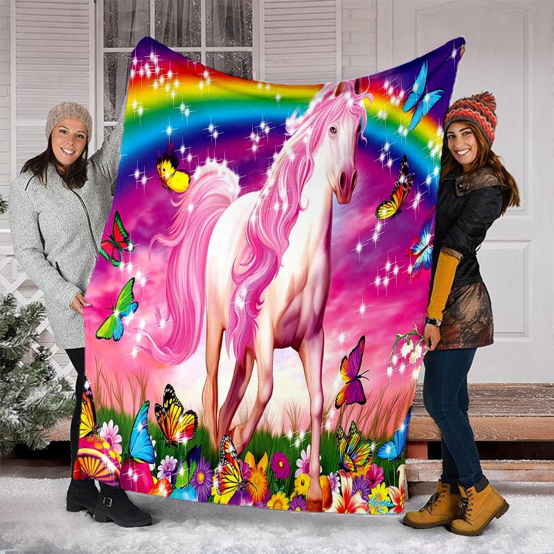 Unicorn Fantasy Blanket Soft Comfortable All Seasons Perfect Sofa Office Nap Travel Birthday Gift Christmas Present