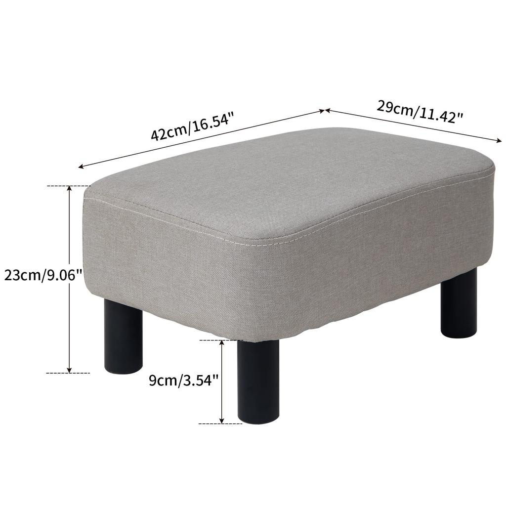 IBUYKE Small Suitable for Living and 80kg Weight with Light Ottoman, Footrest, High-Resilience Stool, Rooms, Entryways, Bedrooms, Capacity, Legs,