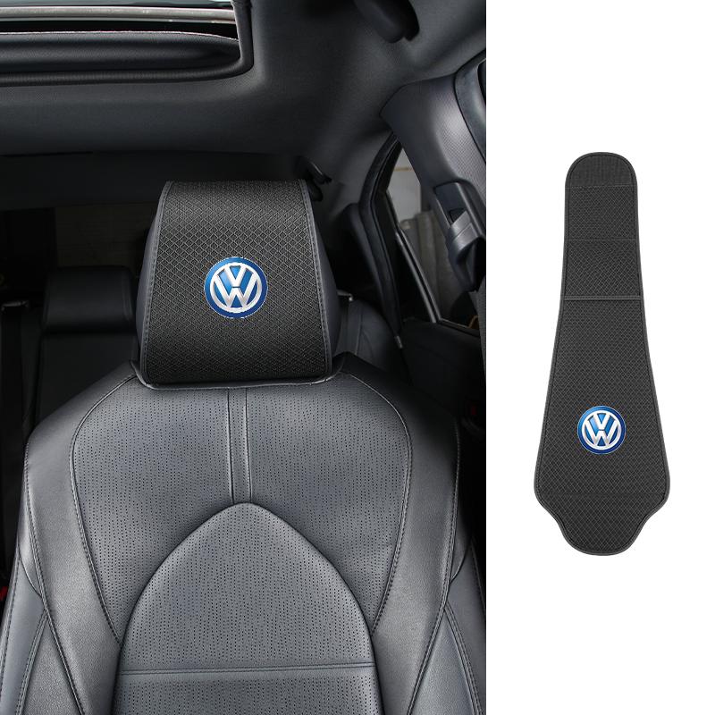 RSQ1 Valve Stems Caps Car Seat Ice Silk Headrest Pillow Case Storage Bag For Volkswagen VW Scirocco Jetta Beetle Golf Passat Polo Tig