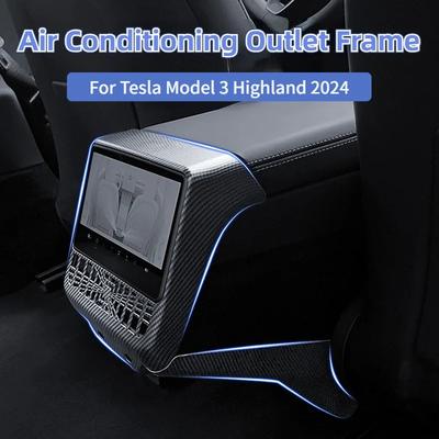 Air Conditioning Outlet Frame for Tesla Model 3 Highland Model Y Launch Rear Air Outlet Anti Kick Protective Cover Accessories