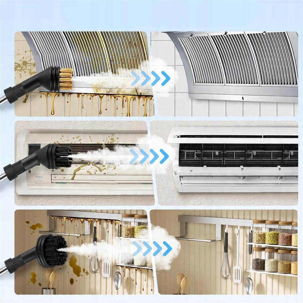 2500W Handheld Steam Cleaner for Windows and Grout - 3 Bar
