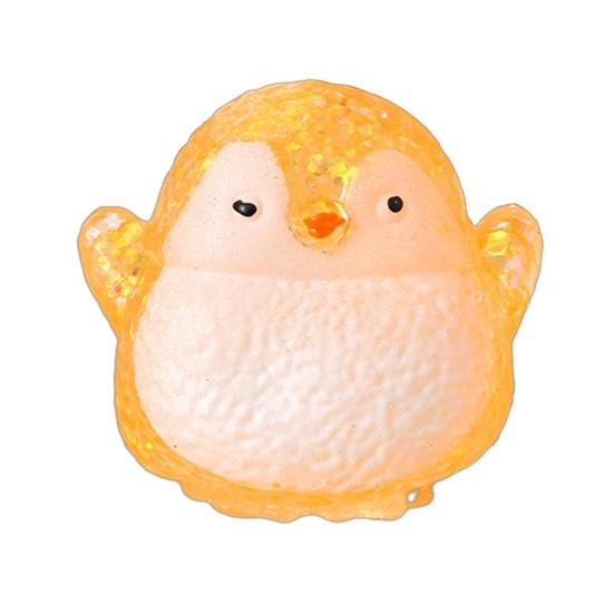 Quetschspielzeug durchscheinendes Glitzerpulver weich langsamer Rückprall Spielzeug niedliche Pinguinform Quetschball tragbar sicher Stressabbau Spielzeug