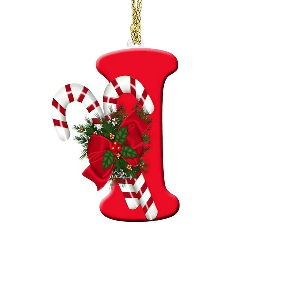 1pc Christmas Pendant Acrylic 26 Letter Pendant Hanging Christmas Tree Ornament Accessories Xmas New Year Decor Ornaments