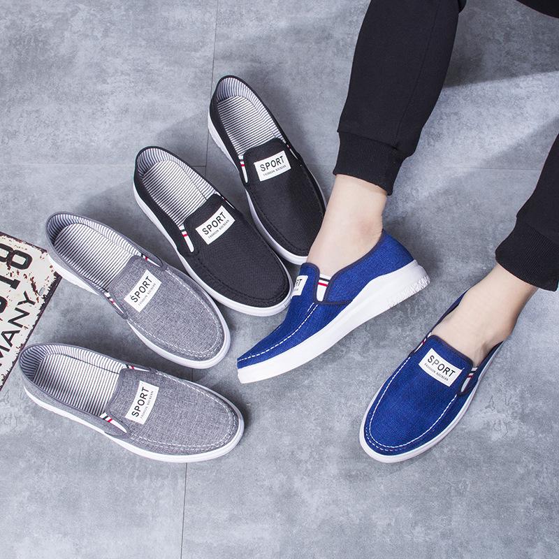 Fashion Men Canvas Shoes  New Spring Summer Comfortable Canvas Men Casual Shoes Male Flat Loafers Shoes Men Dfv45