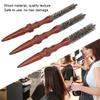 3 Pcs Round Comb for Thin Hair Wooden Handle Hair Styling Spiral Comb Portable Mini Roller Quiff Brush