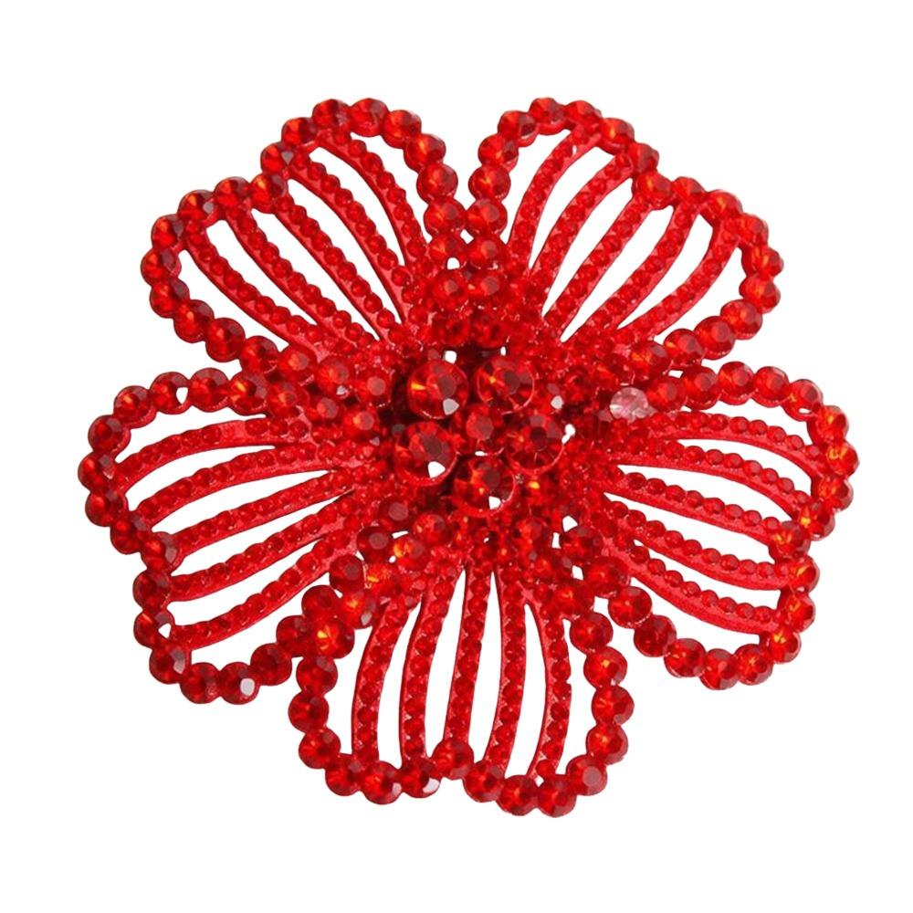 Fashion 8cm Rhinestone Brooch DIY Exquisite Flower Brooch Flower Clothing Patch Clothing Accessories