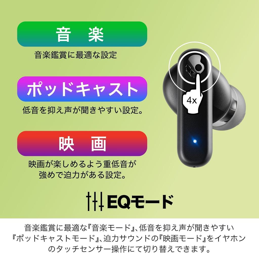 Official Skullcandy Buds Wireless Bluetooth with Deep Up to 20 Hours of IPX4 Includes Original Sticker Store Smokin' Earbuds, 5.2 Mic, Bass,