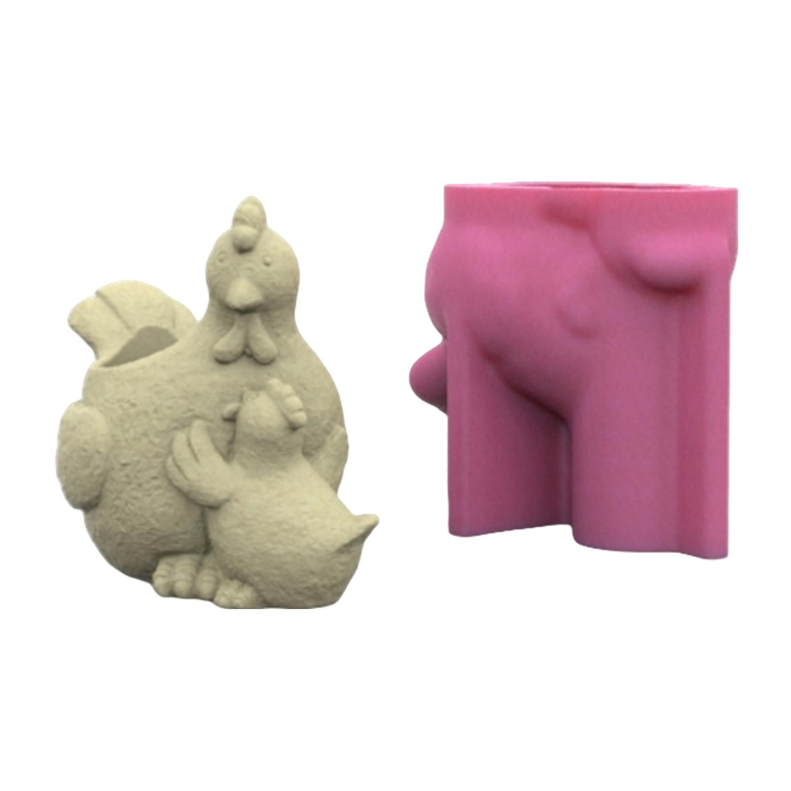 

Силиконовые формы для ваз, форма для подставки для ручек, силиконовая форма в форме курицы, форма для силиконового цветочного горшка, силиконовая текстура для изготовления вазы, цветочного горшка вручную