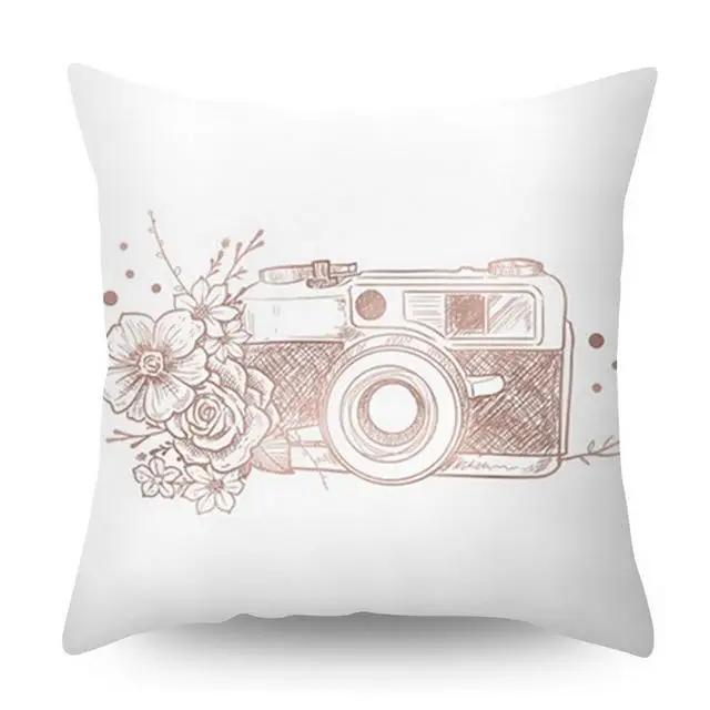 Decorative Pillowcase Rose Gold Geometric Pineapple Glitter Polyester Sofa Cushion Cover Home Furnishings