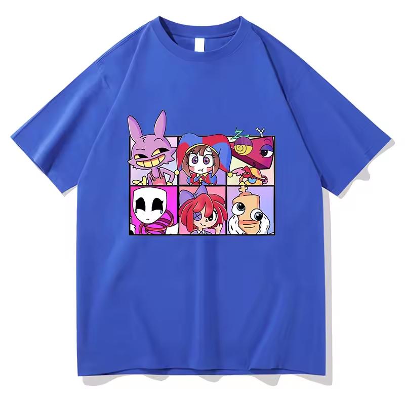 The Amazing Digital Circus Print T-Shirt Men Women Casual High Quality Pomni The Jester Ramen T-Shirts Cotton Short Sleeve Tees