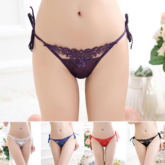 Women Fashion Summer Floral Hollow Briefs Panties Thongs G-string Underwear