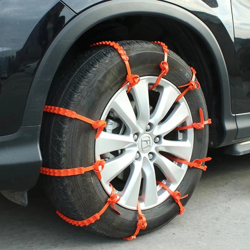 10/20PCS Car Tire Chains Winter Snow Anti-Skid Tyre Cable Ties Auto Outdoor Snow Tire Tyre Anti Skid Chain Emergency Accessories