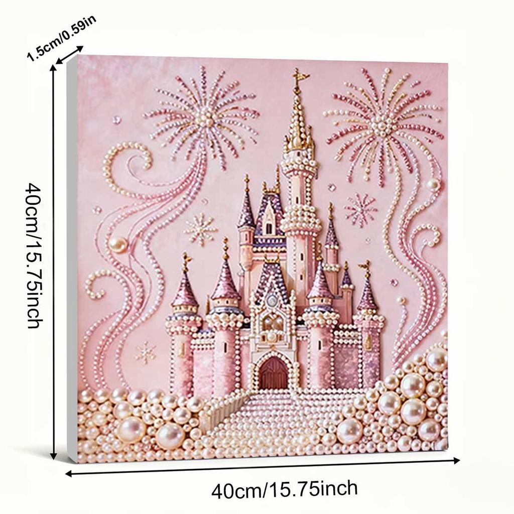 Schloss Voll 5D DIY Perlen Edelstein Kunst Diamant Malerei Kits für Erwachsene/Anfänger Geschenkidee Heimdekoration 15,7x15,7 Zoll
