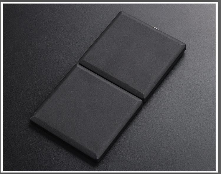 20-Piece Black Matte Metal Cigarette Case, Regular Size, Moisture-Proof & Pressure-Resistant, Minimalist Business Design for Men