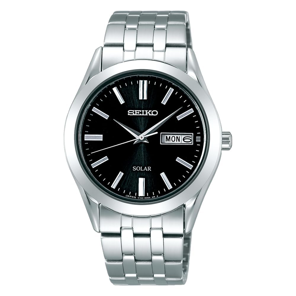 Часы Seiko SEIKO SELECTION Мужские Солнечные Часы Пара с Сапфировым Стеклом SBPX083 Серебристо-Черные