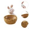 Tea Light Holder Cute Resin Rabbit Figurine for Desktop Dinner Table Wedding