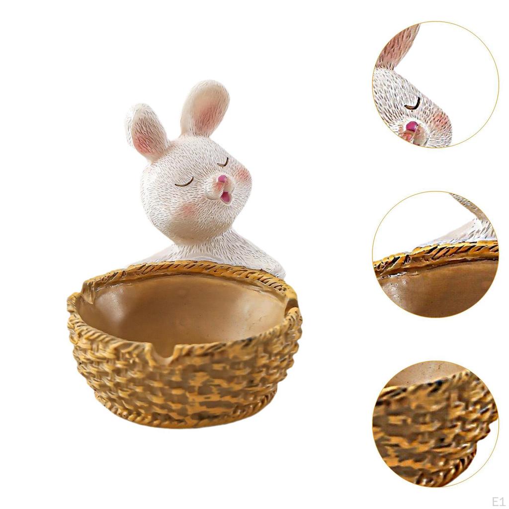 Tea Light Holder Cute Resin Rabbit Figurine for Desktop Dinner Table Wedding