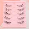 Cross-Border Cat-Eye Clear Band False Eyelashes - Natural, Dense, Half-Length with Extended Eye Tail