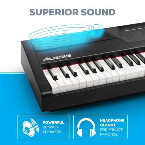 Alesis Digital Piano, 88 Keys, Weighted Hammer Action Keyboard, Lesson Function, Recording Function, LCD Screen, Recital Pro