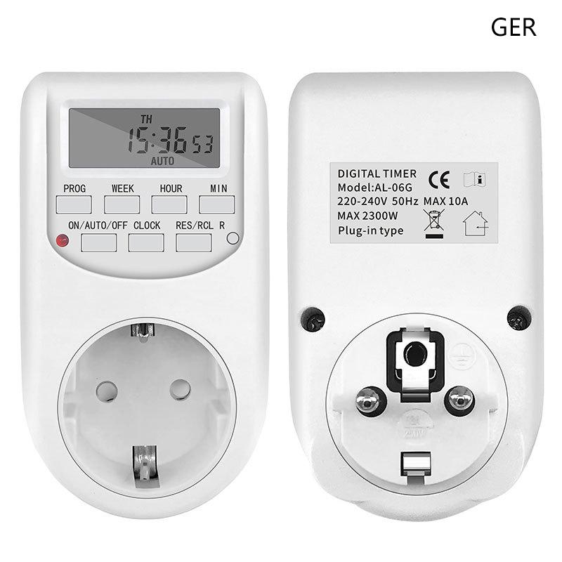 Eu Plug Timer Switch Digital Power Socket Energy Saving Adjustable Kitchen Timer Outlet Week Hour Programmable Timing Socket