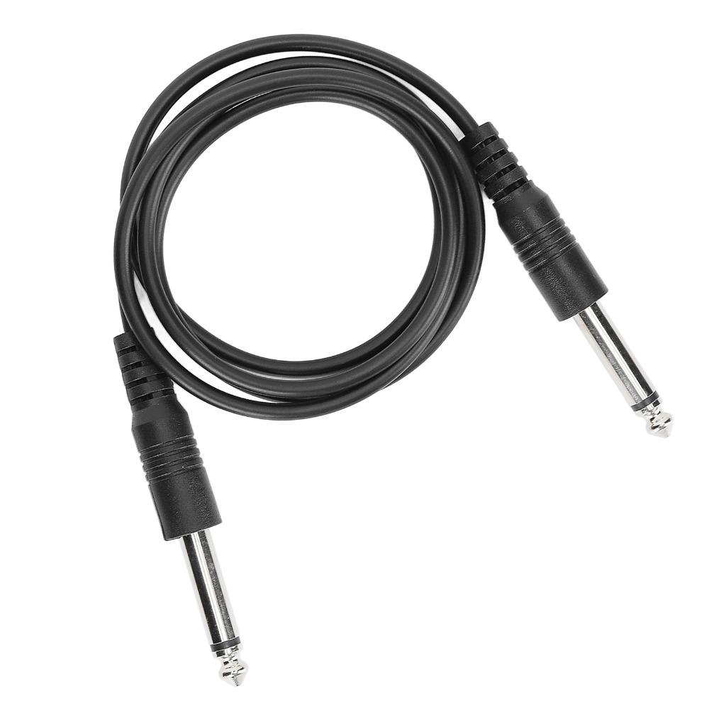 2PCS 3.3ft 6.35mm To 6.35mm Single-channel 1/4in Straight To Straight Guitar Cord  Audio Mixer
