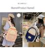 2024 Large Capacity Japanese Style Color Block Backpack for High School & College Girls