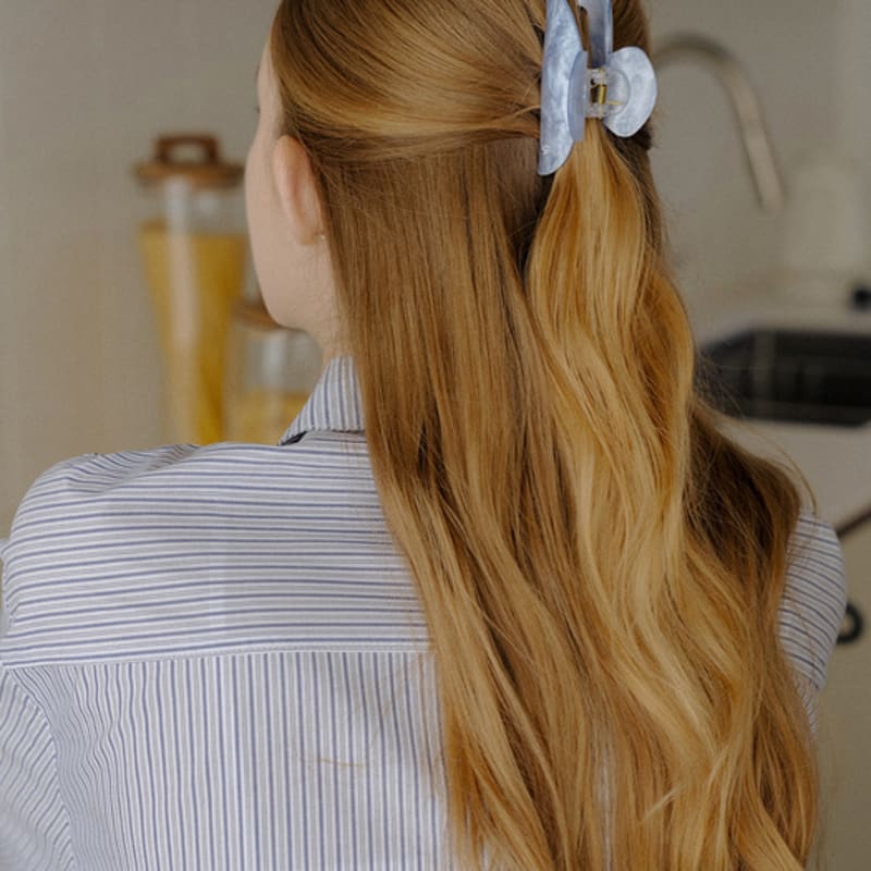 HAS HLD007 Marbling Round Hair Clip