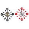 Wall Clock with 3, Fork, Cutlery Design , Black