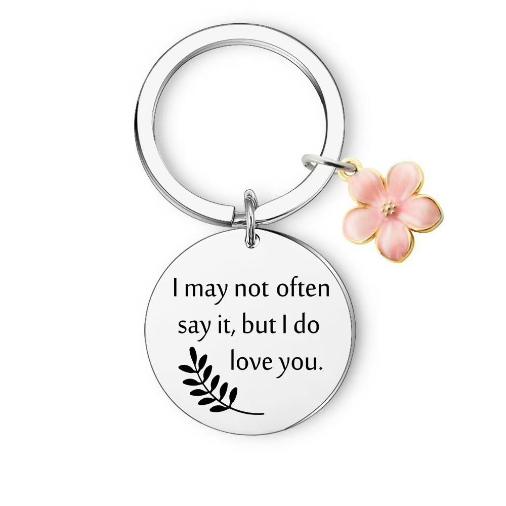 Stainless Steel Grateful Mothers Day Birthday Gift DIY Small Accessories Creative Keychain Stainless Steel Keychain for Backpack Bag Pendant