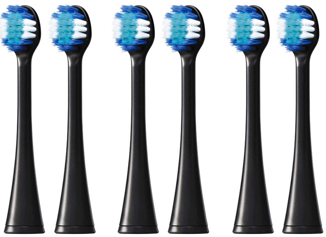 

Panasonic Replacement Brush Doltz Ultra Fine Bristle Brush Compact 2-Piece Set x3 Sets (6 Pieces Total) EW0800-K (Black)