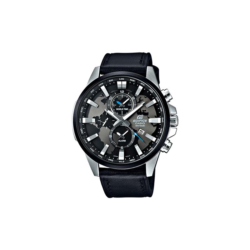 

Casio EDIFICE Series Creative Earth Design Business Waterproof Quartz Movement Leather Strap Japanese and Korean Watch Men s Watch EFR-303L-1A чёрный