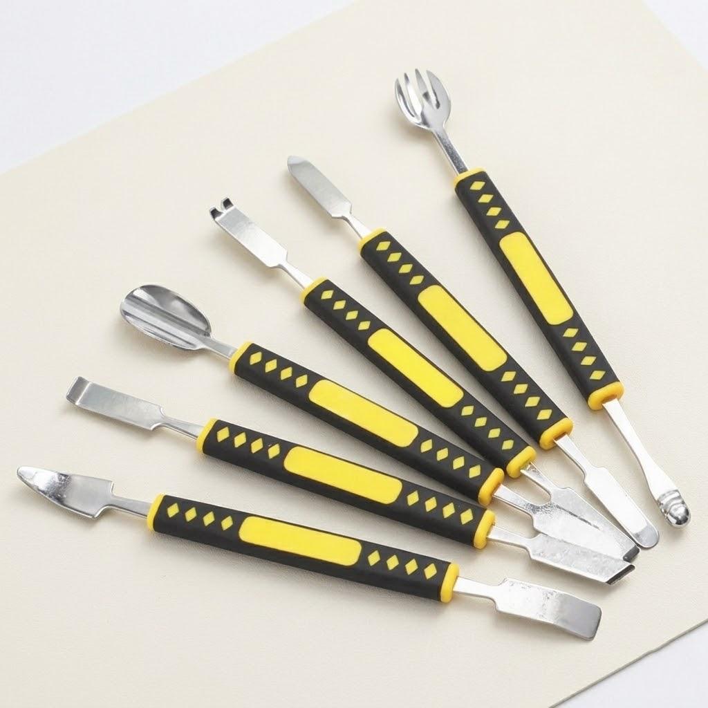 

6pcs Metal Pry Bar Tool Set for Mobile Phone Tablet Laptop Smart Watch Electronic Repair Manual Toolkit