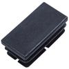 40 Pcs Black Plastic Rectangular Blanking End Caps Inserts 20Mm X 40Mm