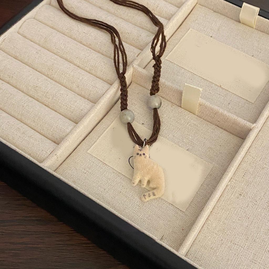 Elegant Cats Charm Necklace with Rope Chain Animal Pendant Neckchain Jewelry For Everyday Wear And Special Occasions