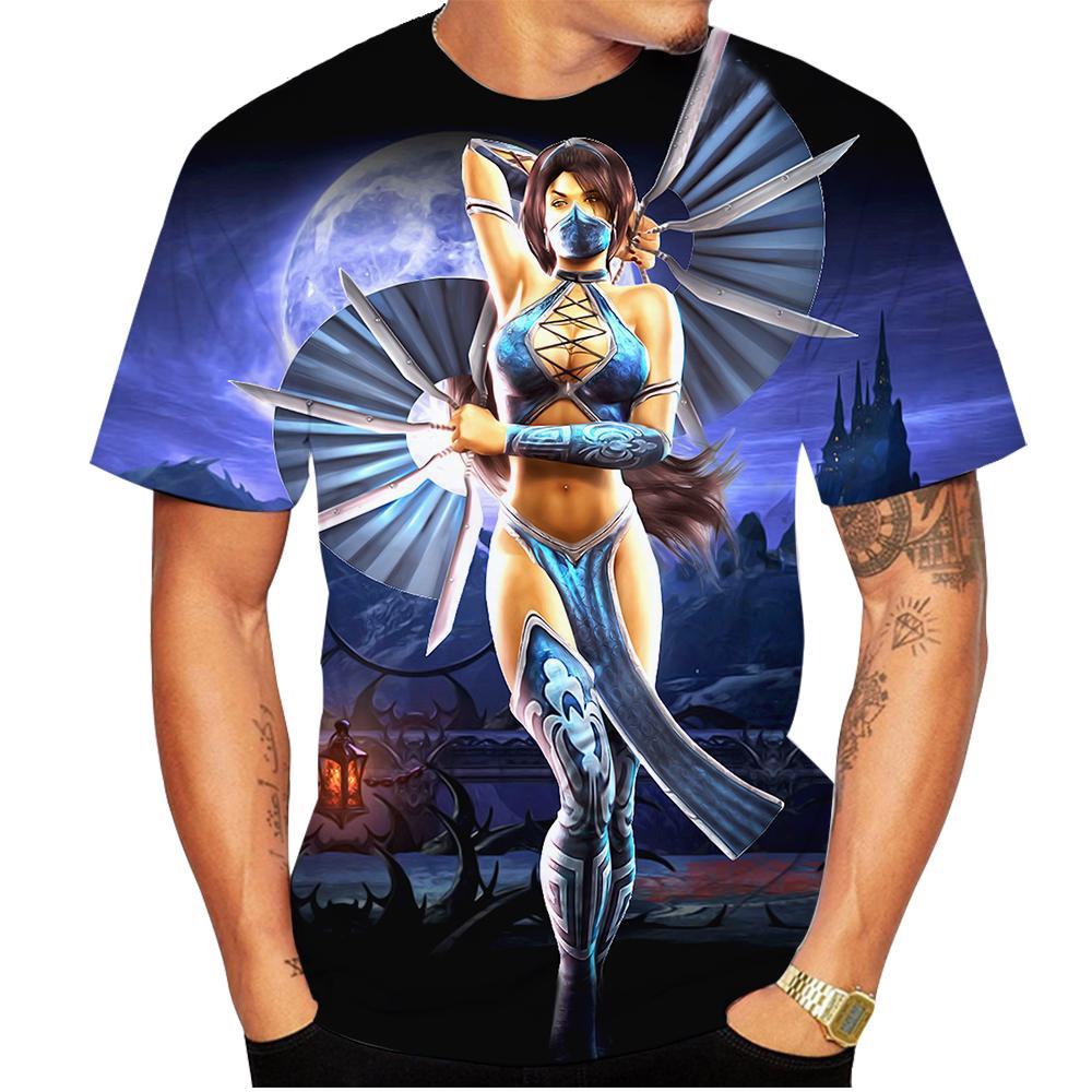 New Summer Hot Sale Mortal Kombat 3D Print Men's/women's T Shirt Short-sleeved Round Neck Clothing Plus Size 100~6xl Oversize