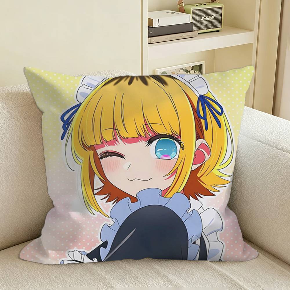Lovely MMemCho Oshi noKo Anime Square Sofa Pillow Cover Solid Color Living Room Home Decor Cushion Case