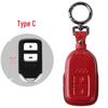 Genuine Leather Key Case for Honda Civic 11th Gen, Accord, Lingpai, Crown Road, CRV - Handmade Cowhide Key Bag