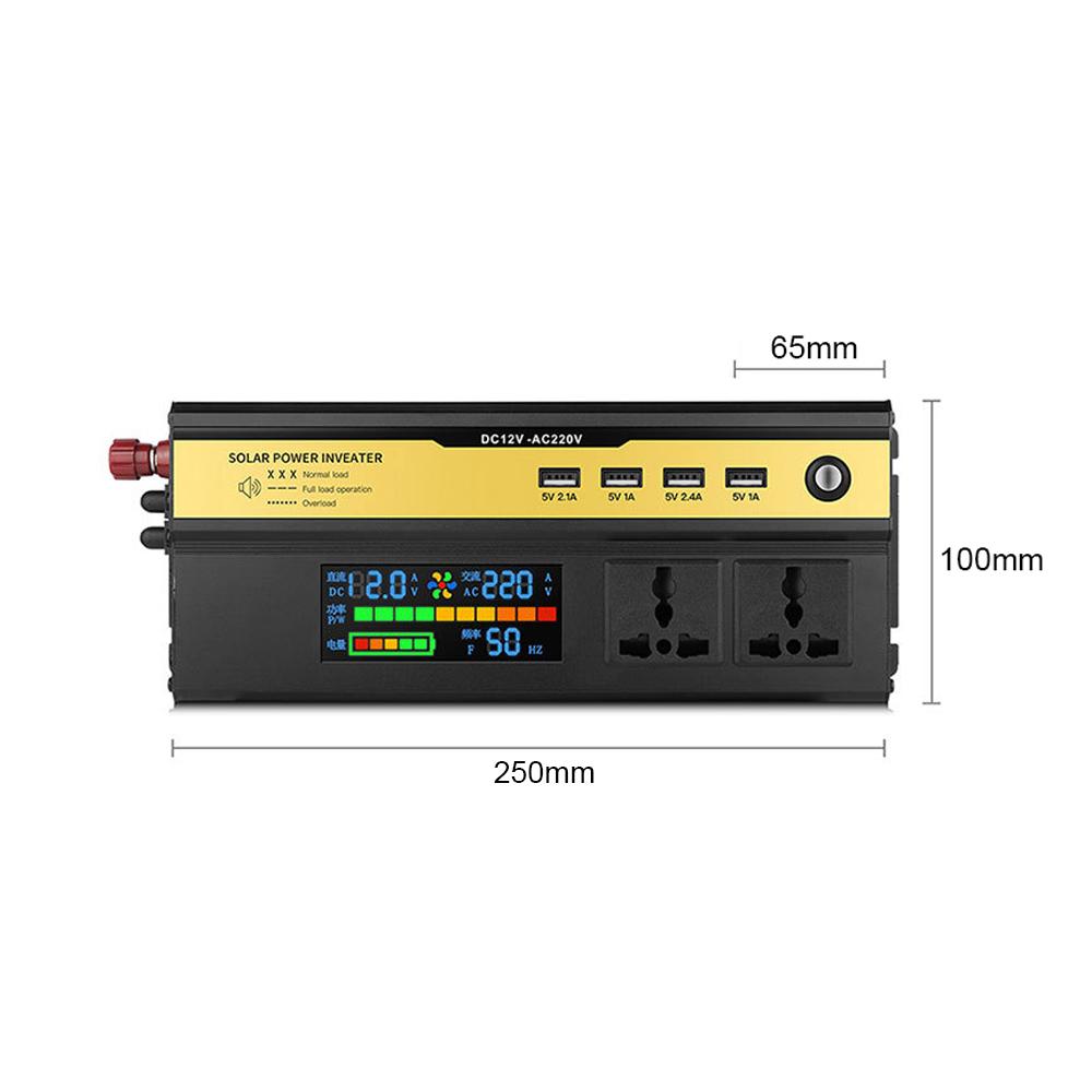 6000W Car Power Inverter LED Digital Modified Sinewave Inverter 12V To 220V Converter with AC