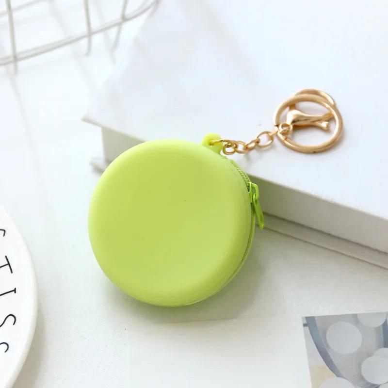 Candy Color silikonové mini kulaté pouzdro na mince Peněženky na mince Dámské Dívčí Peněženka na mince Peněženka na zip pro děti Ženy Dámské