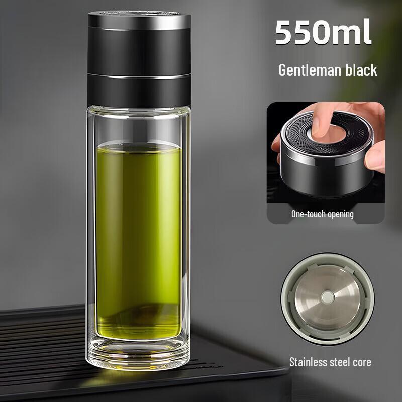Double-Layer Borosilicate Glass Tea Water Cup
